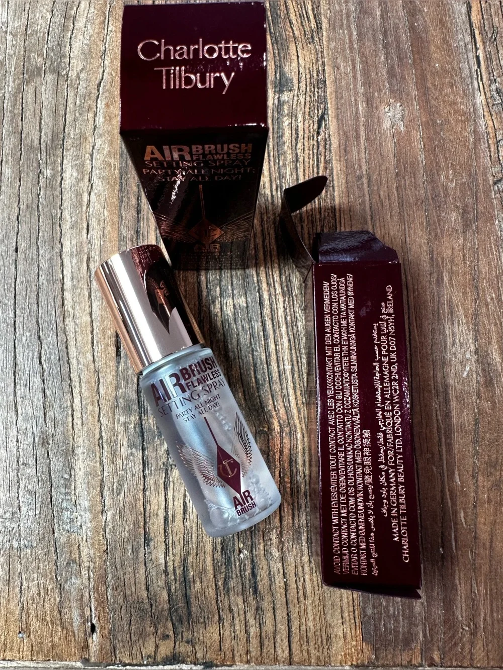 Charlotte Tilbury Airbrush Setting Spray Duo - Deep Brown Packaging